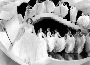 Tiered Skirt Prints: DAMES, Ruby Keeler in Busby Berkeley production number, 1934