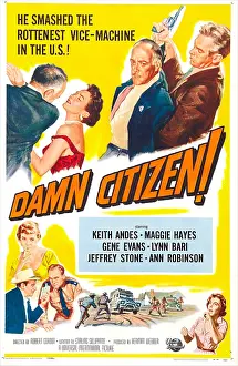 Keith Prints: DAMN CITIZEN!, US poster, top from 2nd left: Maggie Hayes