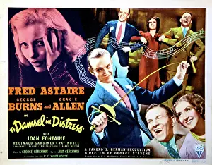 Burns Prints: A DAMSEL IN DISTRESS, Joan Fontaine, Fred Astaire, George Burns, Gracie Allen, 1937