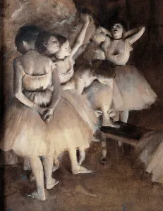 Hair Bun Prints: Dance Foyer at Opra (Paris), by Edgar Degas