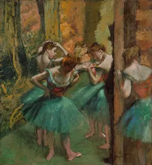 Theater Prints: Dancers, Pink and Green, by Edgar Degas