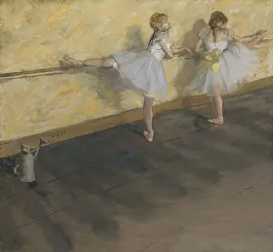 Dancers Prints: Dancers Practicing at the Barre