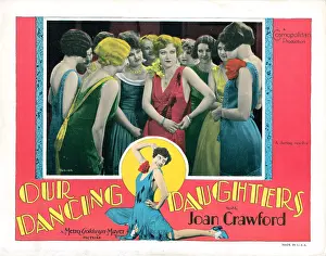 Dress Prints: OUR DANCING DAUGHTERS, US lobbycard, inset center and bottom center: Joan Crawford, 1928
