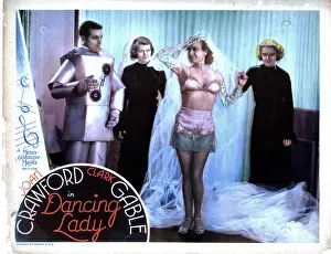 DANCING LADY, Art Jarrett, (robot), Joan Crawford, (in scanties), 1933