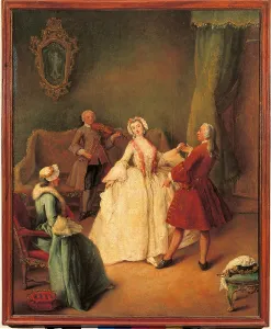 Sofa Prints: The Dancing Master, by Pietro Longhi