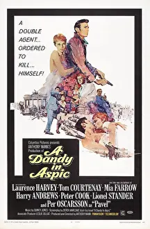 A DANDY IN ASPIC, top from left: Mia Farrow, Laurence Harvey, 1968