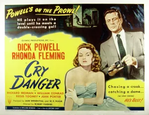 Rhonda Prints: CRY DANGER, Rhonda Fleming, Dick Powell, 1951
