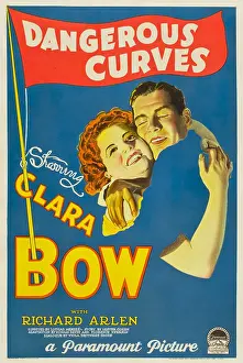 Arlen Prints: DANGEROUS CURVES, from left: Clara Bow, Richard Arlen, 1929