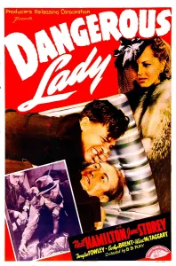 Neil Prints: DANGEROUS LADY, US poster, Neil Hamilton (center with clenched teeth)
