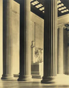 Monuments Prints: Daniel Chester French's sculpture in the Lincoln Memorial, Washington, D.C. 1922