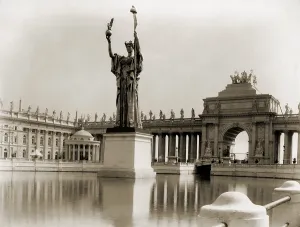 Lakes Prints: Daniel Chester French's Statue of the Republic in basin at the World's Columbian Exposition