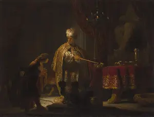 Rembrandt Prints: Daniel and Cyrus Before the Idol Bel