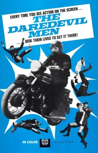 Motorcycle Prints: THE DAREDEVIL MEN, poster art, circa 1965