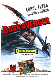 THE DARK AVENGER, (aka THE WARRIORS), US poster, Errol Flynn, 1955