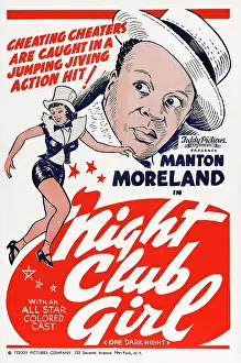 Show Business Prints: ONE DARK NIGHT, (aka NIGHT CLUB GIRL), US poster art, Mantan Moreland (top right), 1939