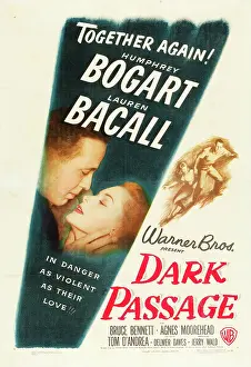 Humphrey Prints: DARK PASSAGE, Humphrey Bogart, Lauren Bacall, 1947
