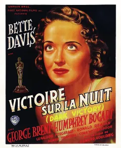 Images Dated 4th February 2014: DARK VICTORY, (aka VICTOIRE SUR LA NUIT), Belgian poster art, Bette Davis, 1939