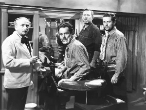 Barber Prints: MY DARLING CLEMENTINE, from left: Ben Hall