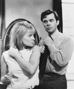 Bogarde Prints: DARLING, from left: Julie Christie, Dirk Bogarde, 1965