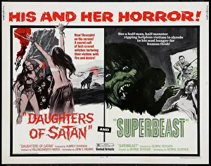 Images Dated 12th June 2013: DAUGHTERS OF SATAN, on double bill poster with Superbeast, 1972