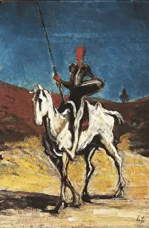 Miguel De 1547 1616 Prints: DAUMIER, Honor (1808-1879). Don Quixote