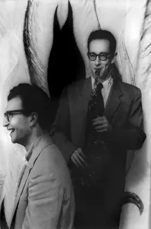 Backdrop Prints: Dave Brubeck, and Paul Desmond with saxophone