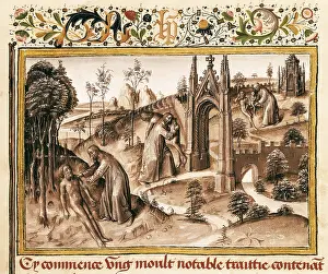 Burgundy Prints: David Aubert. Moral Teatrises. Creation of Adam
