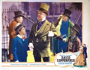 White Gloves Prints: DAVID COPPERFIELD, US lobbycard, front from left: Freddie Bartholomew, W.C. Fields, 1935