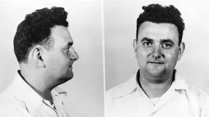 Traitor Prints: David Greenglass (b. 1922), in mug shots from his arrest for nuclear espionage