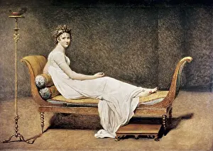 David, Jacques-Louis (1748-1825). Madame Recamier. 1800. Neoclassicism. Oil on canvas. FRANCE. Paris. Louvre Museum. AISA/Everett Collection**US SALES ONLY**