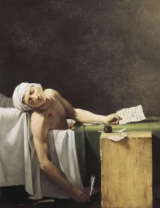 David, Jacques-Louis (1748-1825); MARAT, Jean-Paul (1743-1793). Copy after the painting by Jacques-Louis David. Oil on canvas. FRANCE. LE-DE-FRANCE. YVELINES. Versailles
