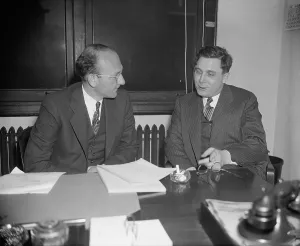 Willkie Prints: David Lillienthal, TVA Director (left) meeting with Wendell L