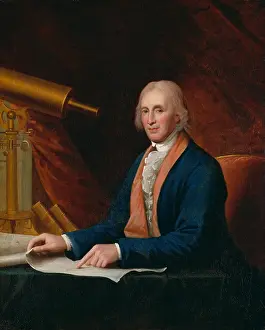 Astronomy Prints: David Rittenhouse, 1796, by Charles Willson Peale