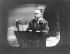 Worlds Fair Prints: David Sarnoff, President of the RCA as he appeared on New York television receivers