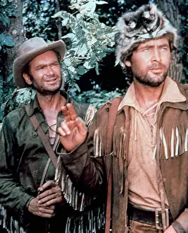 Parker Prints: DAVY CROCKETT, from left: Buddy Ebsen, Fess Parker, 1954-1955