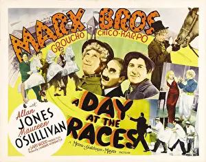 Chico Prints: A DAY AT THE RACES, Harpo Marx, Groucho Marx, Chico Marx, 1937