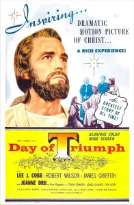 Lord Prints: DAY OF TRIUMPH, US poster, Robert Wilson (left), 1954