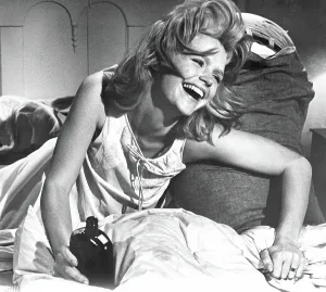 Films By Blake Edwards Prints: DAYS OF WINE AND ROSES, Lee Remick, 1962, drunk and happy