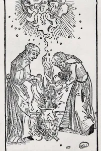 Woodcut Prints: 'De Lamiis et Pythonicis Mulieribus' (Of Witches and Diviner Women)