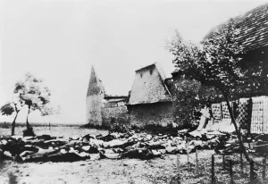 Lcgr1309 Prints: Dead bodies of the men of Lidice