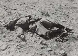 Lcgr1310 Prints: Dead German soldier in the Western desert after a British raid