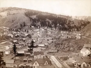 Images Dated 3rd November 2008: Deadwood from Engleside. Deadwood, Dakota Territory. John C. Grabill, 1888