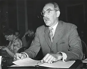 Lcgr1411 Prints: Dean Acheson, Sec. of State, testifying before the House Foreign Affairs Committee