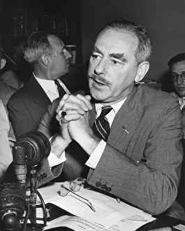 Lcgr1411 Prints: Dean Acheson, Sec. of State, testifying before the House Foreign Affairs Committee