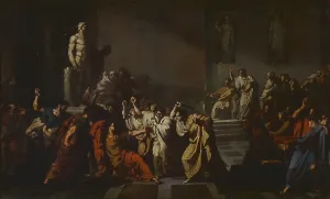 Caesar Prints: Death of Caesar (Morte di Cesare), by Vincenzo Camuccini, c