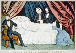Presidents Children Prints: Death of former President Andrew Jackson in 1845