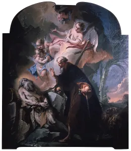 Twilight Prints: Death of St. Paul the Hermit, by Carlo Innocenzo Carloni