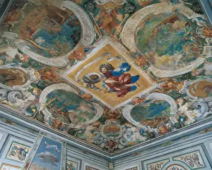Low Angle View Prints: Decoration of Villa Visconti Borromeo Litta in Lainate