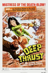 Angela Prints: DEEP THRUST, (aka TIE ZHANG XUAN FENG TUI), US poster art, center: Angela Mao, 1972