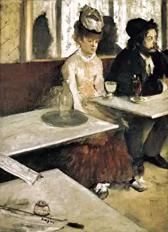 Degas Prints: DEGAS, Edgar (1834-1917). In a Caf or L'Absinthe (Dans un caf ou L'absinthe)